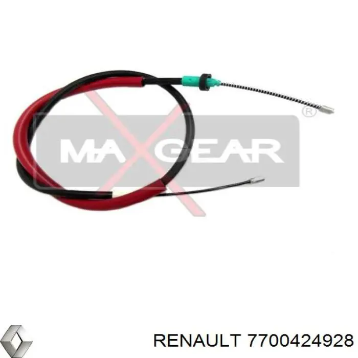 Трос стоянкового гальма задній лівий Renault (RVI) 7700424928 ціна, від 5.19 USD