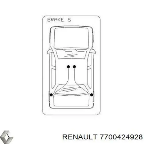 Купити 7700424928 Renault (RVI) Трос ручного гальма задній, лівий