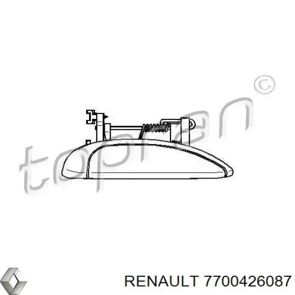 Купити 7700830038 Renault (RVI) Ручка дверей правих, зовнішня, перед/зад