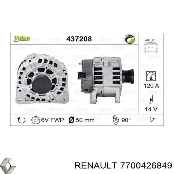 Купити 7700426849 Renault (RVI) Генератор