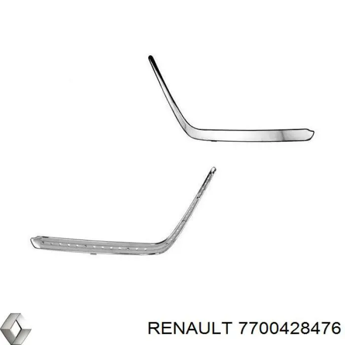 Купити 7700428476 Renault (RVI) Молдинг переднього бампера, лівий