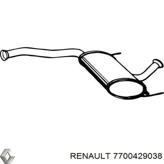 Глушник, центральна частина Renault Laguna 1 (K56) (Рено Лагуна)