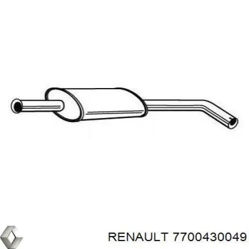 Вихлопна труба Renault (RVI) 7700430049 ціна, від 69.19 USD
