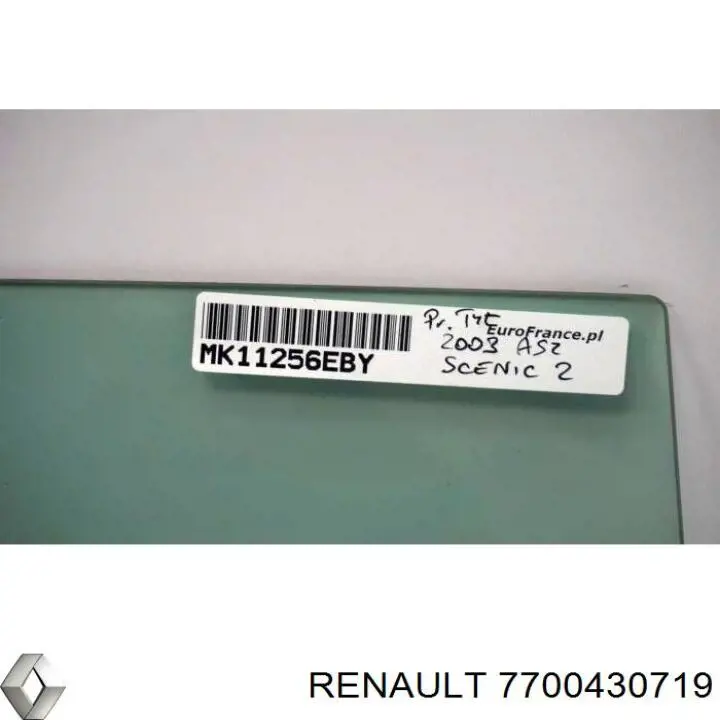 Скло задніх дверей, лівих Renault (RVI) 7700430719