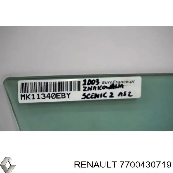 Скло задньої двері лівої Renault (RVI) 7700430719 ціна, від 20.36 USD