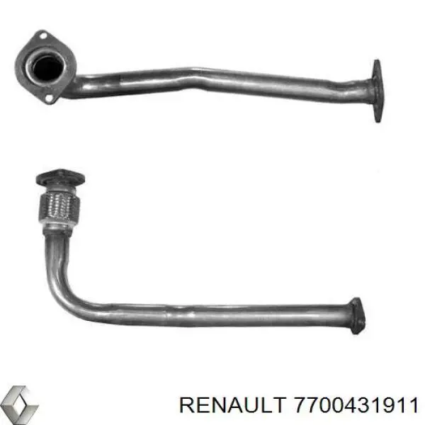 Труба приймальна (штани) глушника, передня Renault Laguna 1 (B56) (Рено Лагуна)