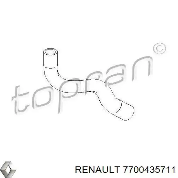 Купити 7700435711 Renault (RVI) Шланг/патрубок радіатора охолодження, верхній