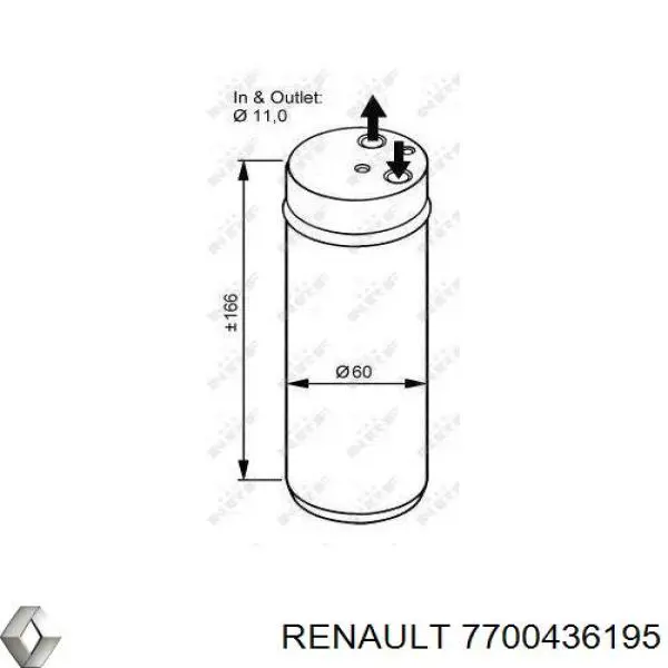 7700436195 Renault (RVI) Ресивер-осушувач кондиціонера