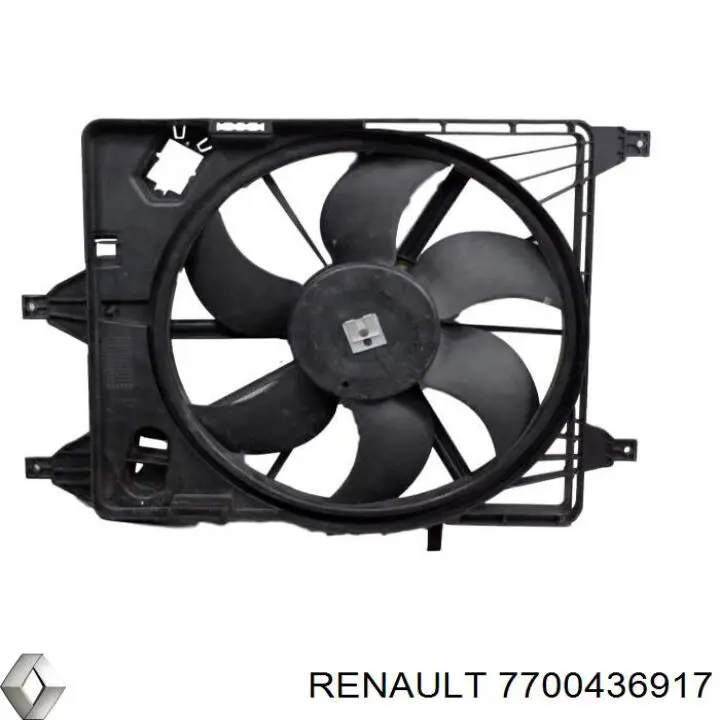 7700436917 Renault (RVI) Дифузор радіатора охолодження, в зборі з мотором і крильчаткою