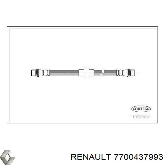 Шланг гальмівний задній, лівий Renault (RVI) 7700437993 ціна, від 6.36 USD