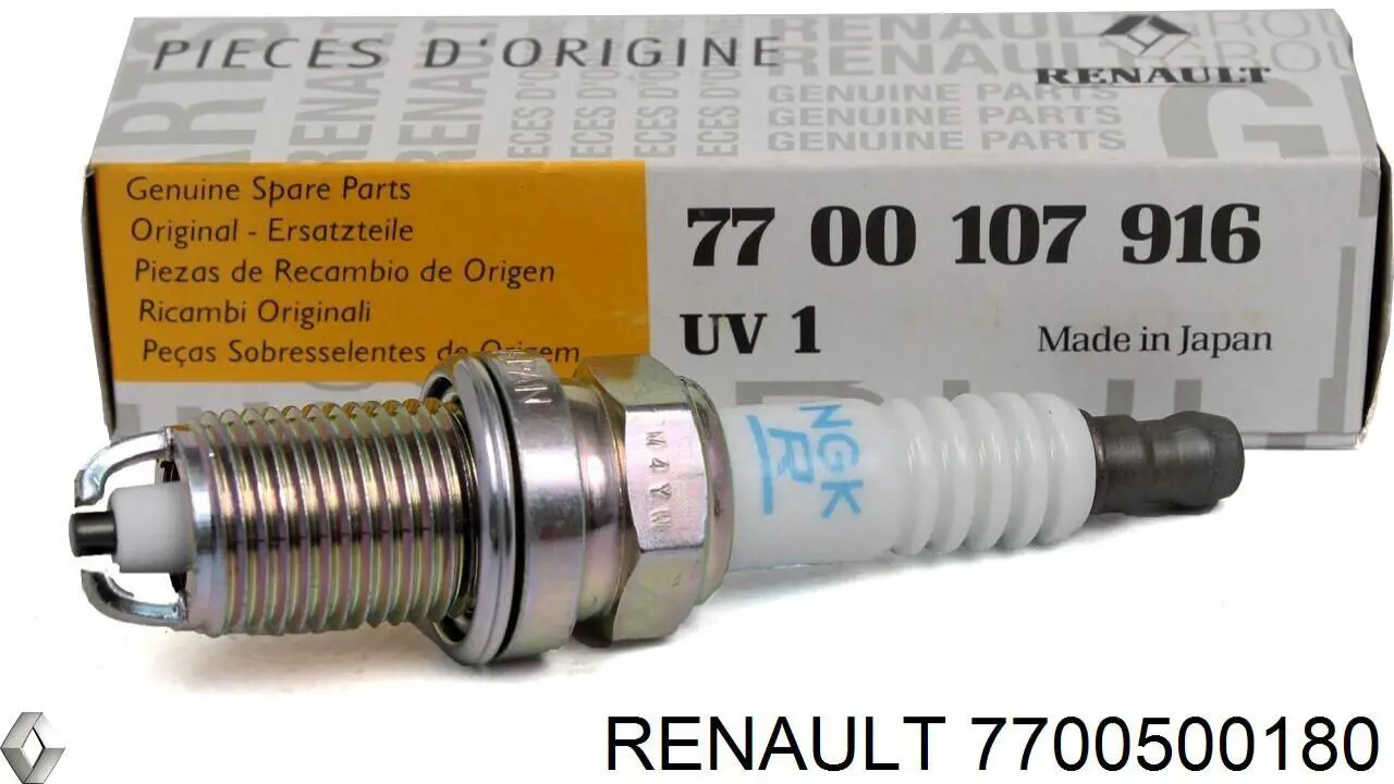 Свічки запалювання 7700500180 Renault (RVI)