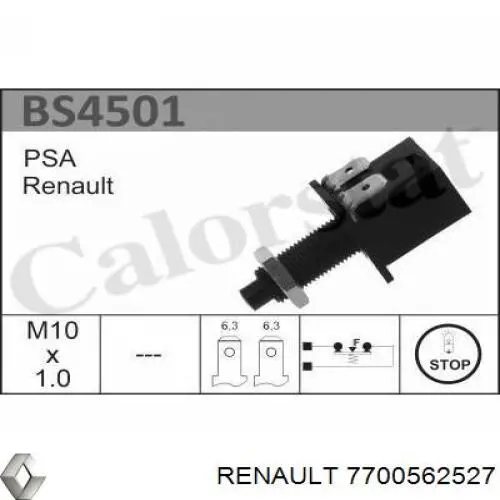 Датчик включення стопсигналу 7700562527 Renault (RVI)