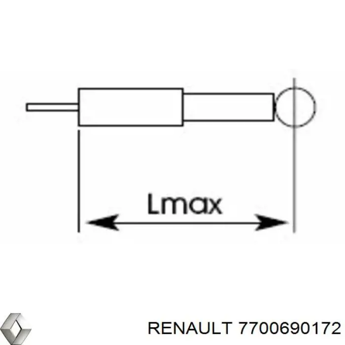 Купити 7700690172 Renault (RVI) Стійка амортизатора задня