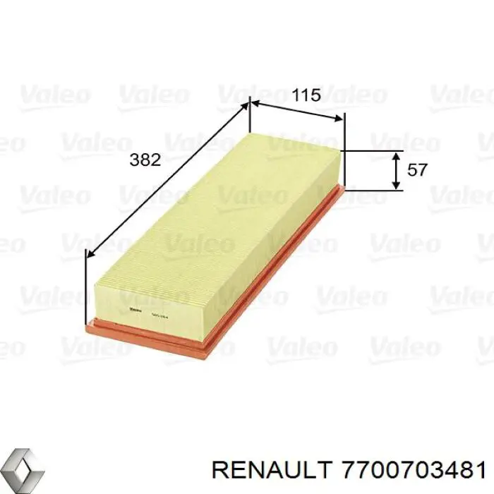Елемент повітряного фільтра Renault (RVI) 7700703481 ціна, від 4.31 USD