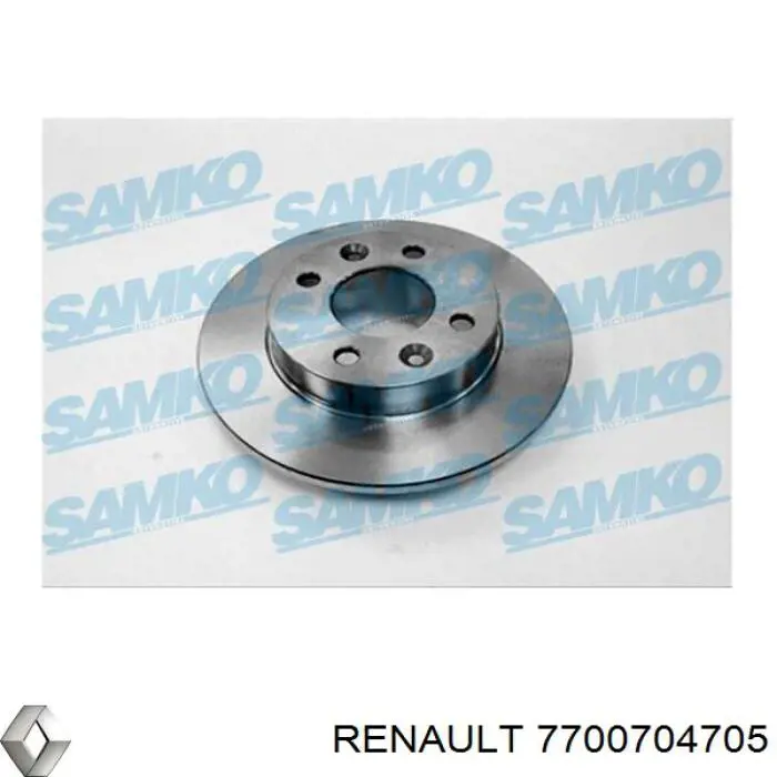 Гальмівні диски передні 7700704705 Renault (RVI)