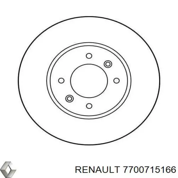 Диск гальмівний задній 7700715166 Renault (RVI)