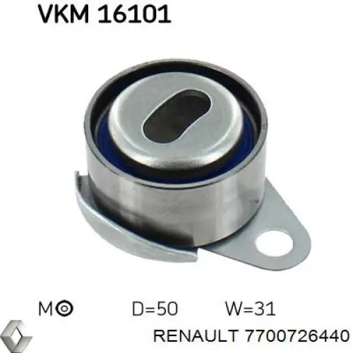 Ролик натяжителя ременя газорозподілу Renault (RVI) 7700726440 ціна, від 14.80 USD