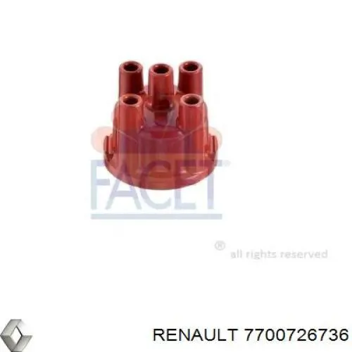 Кришка розподільника запалювання/трамблера 7700726736 Renault (RVI)