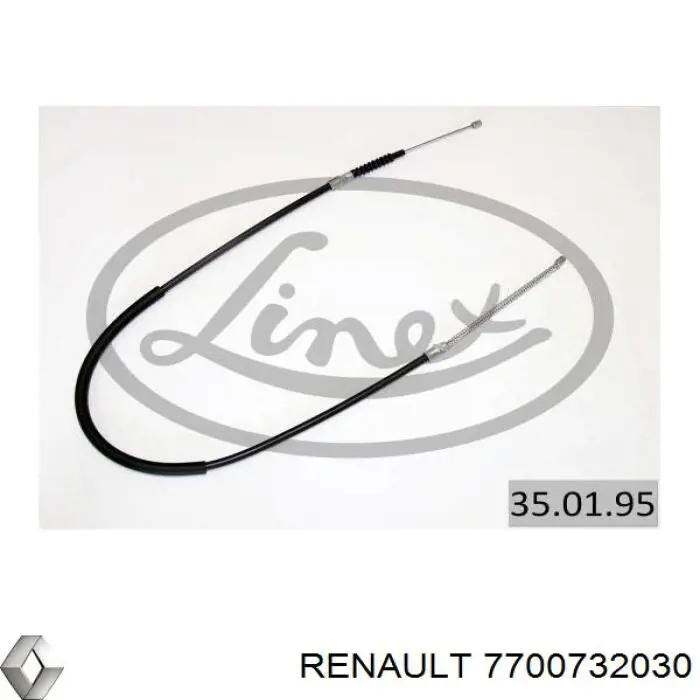 7700732030 Renault (RVI) Трос ручника задній лівий