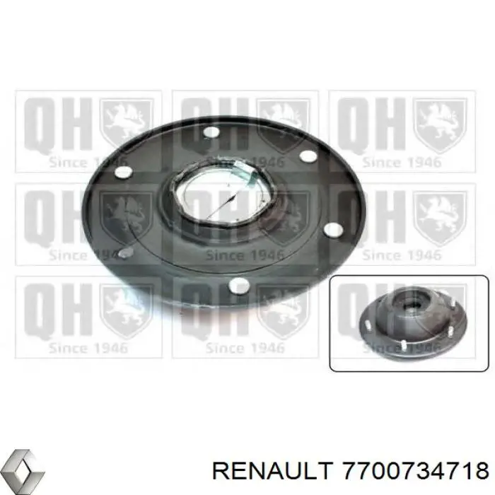 7700734718 Renault (RVI) опора амортизатора переднього