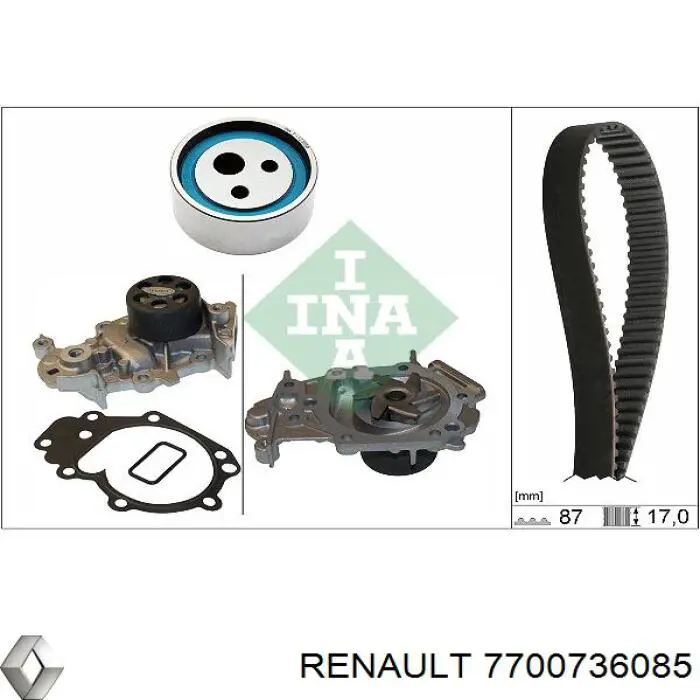 7700736085 Renault (RVI) ролик натягувача ременя грм