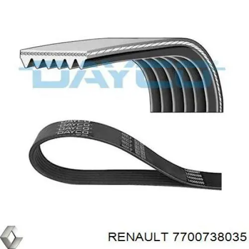 Купити 7700738035 Renault (RVI) Ремінь генератора