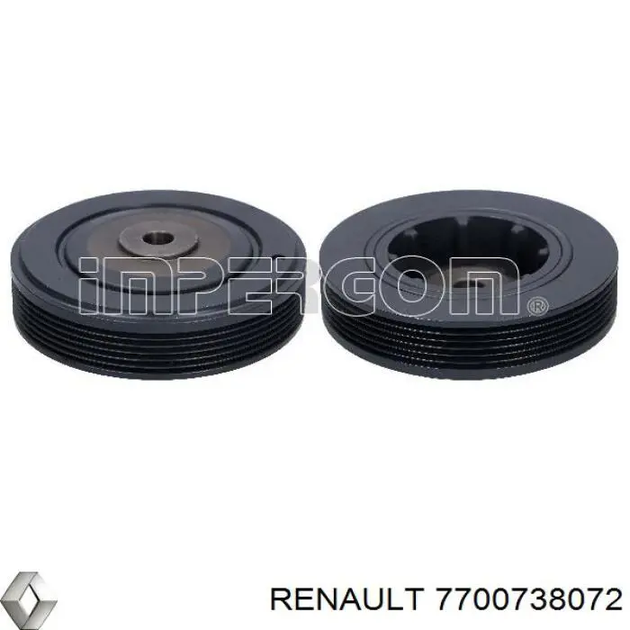 Шків колінвала (демпфер ) Renault (RVI) 7700738072 ціна, від 3.89 USD