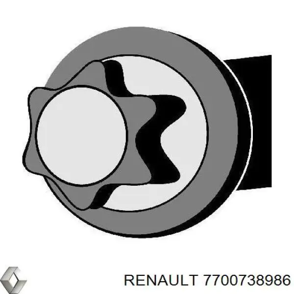 7700738986 Renault (RVI) болт головки блока циліндрів, гбц