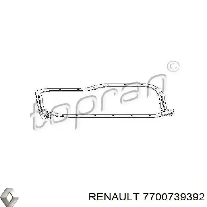 7700739392 Renault (RVI) прокладка піддону картера двигуна