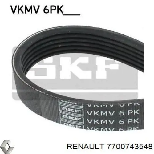 Клиновий ремінь Renault (RVI) 7700743548 ціна, від 9.16 USD