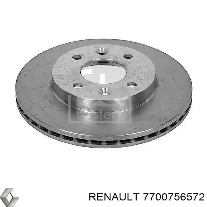 7700756572 Renault (RVI) диск гальмівний передній
