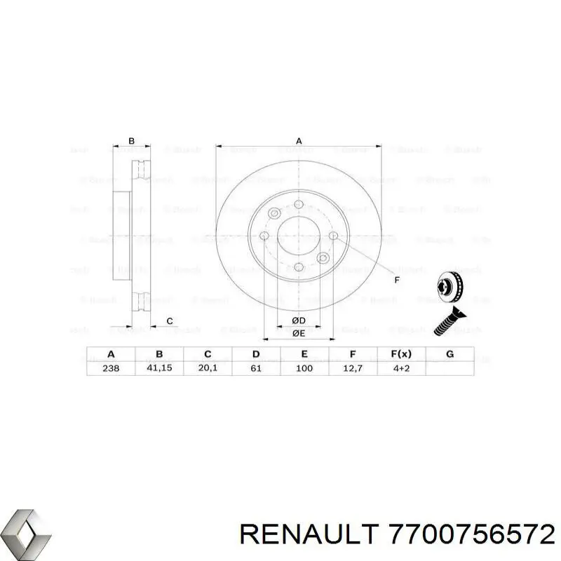 Купити 7700756572 Renault (RVI) Ротор гальмівний