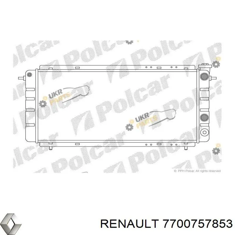7700757853 Renault (RVI) радіатор охолодження двигуна