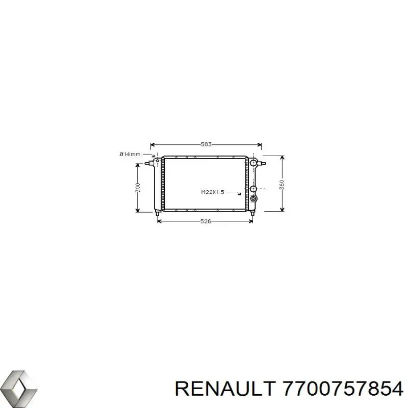 Купити 7700757854 Renault (RVI) Радіатор двигуна