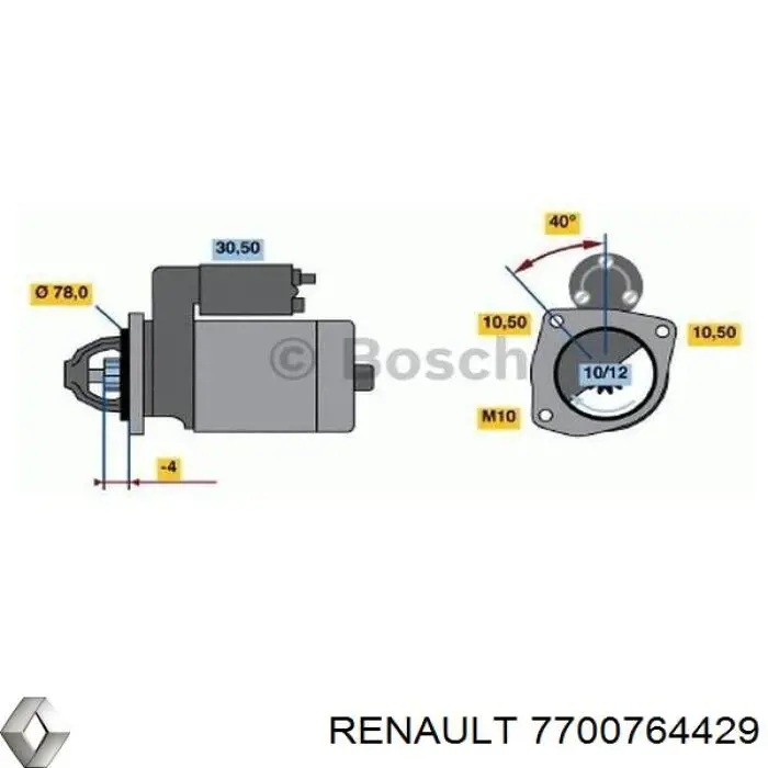 Стартер 7700764429 Renault (RVI)