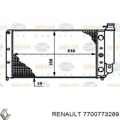 Купити 7700773289 Renault (RVI) Радіатор двигуна