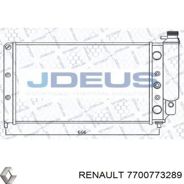 7700773289 Renault (RVI) Радіатор охолодження двигуна
