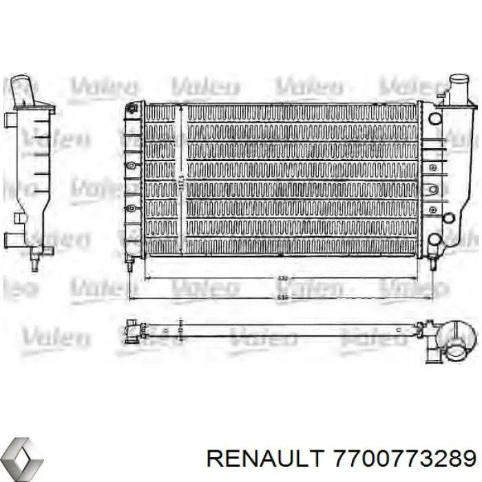 Радіатор 7700773289 Renault (RVI)