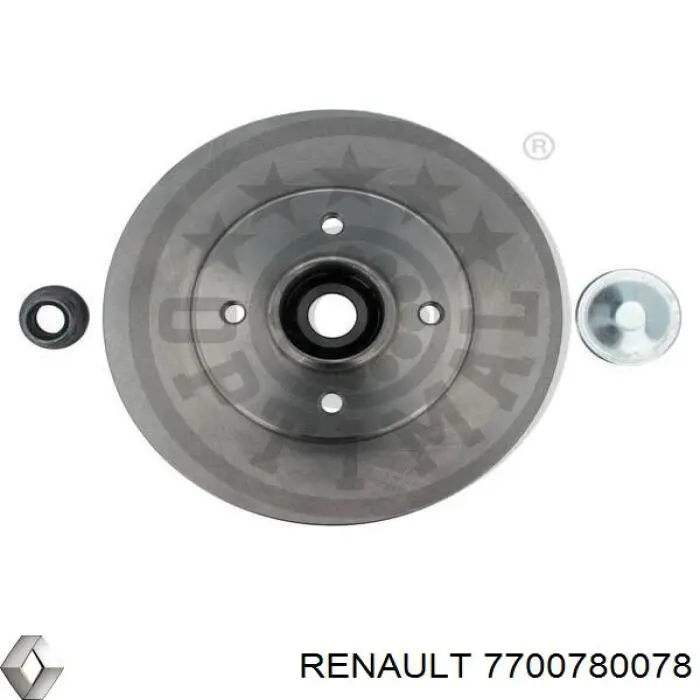Диск гальмівний задній Renault (RVI) 7700780078