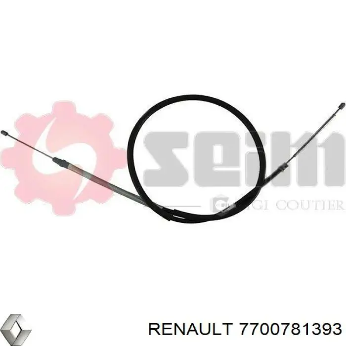 Трос ручного гальма задній, правий/лівий Renault (RVI) 7700781393 ціна, від 6.69 USD