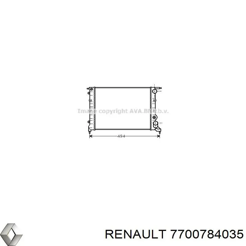 Радіатор основний Renault (RVI) 7700784035 ціна, від 45.61 USD