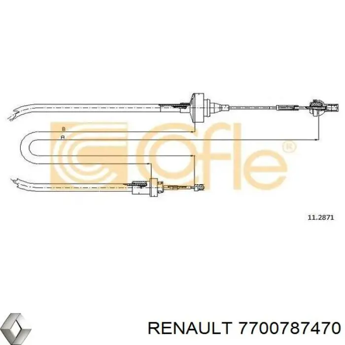 Купити 7700787470 Renault (RVI) Трос зчеплення