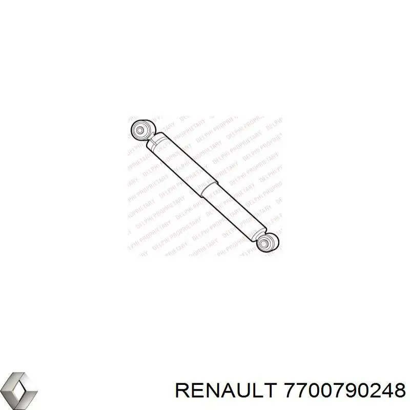 Амортизатор задній 7700790248 Renault (RVI)