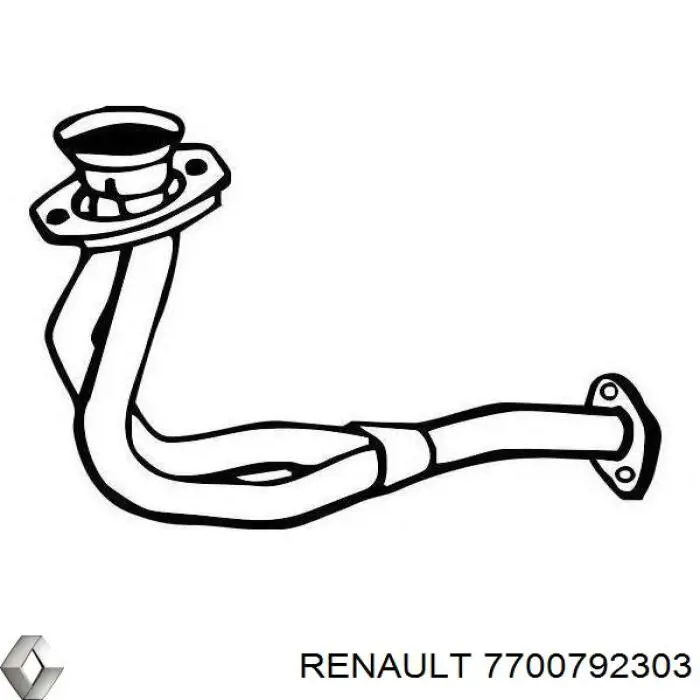 Труба приймальна (штани) глушника, передня Renault (RVI) 7700792303 ціна, від 26.36 USD