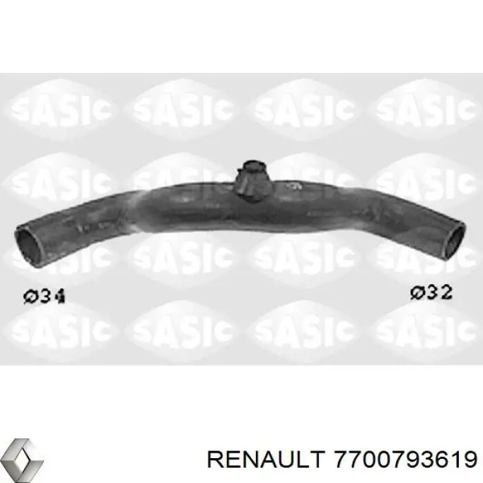 Шланги системи охолодження Renault (RVI) 7700790231