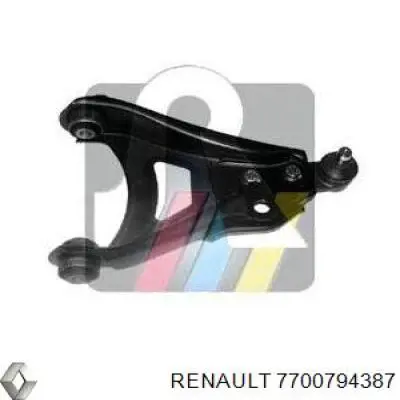 Правий важіль передній нижній підвіски Renault (RVI) 7700794387