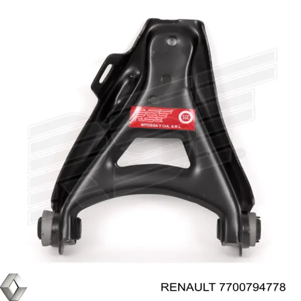 Важіль передньої підвіски нижній, правий Renault (RVI) 7700794778 ціна, від 39.49 USD