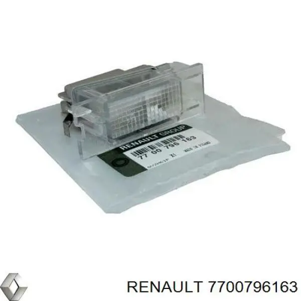 Купити 7700796163 Renault (RVI) Ліхтар підсвічування заднього номерного знака