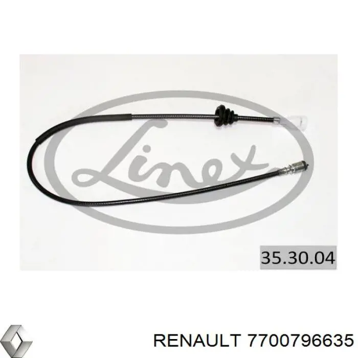 Трос приводу спідометра Renault Clio 1 (BC57, 5357) (Рено Кліо)