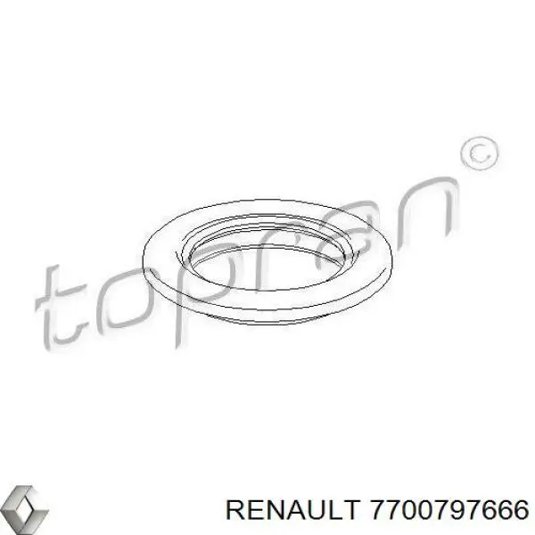 Підшипник опорний амортизатора, переднього Renault (RVI) 7700797666 ціна, від 7.66 USD